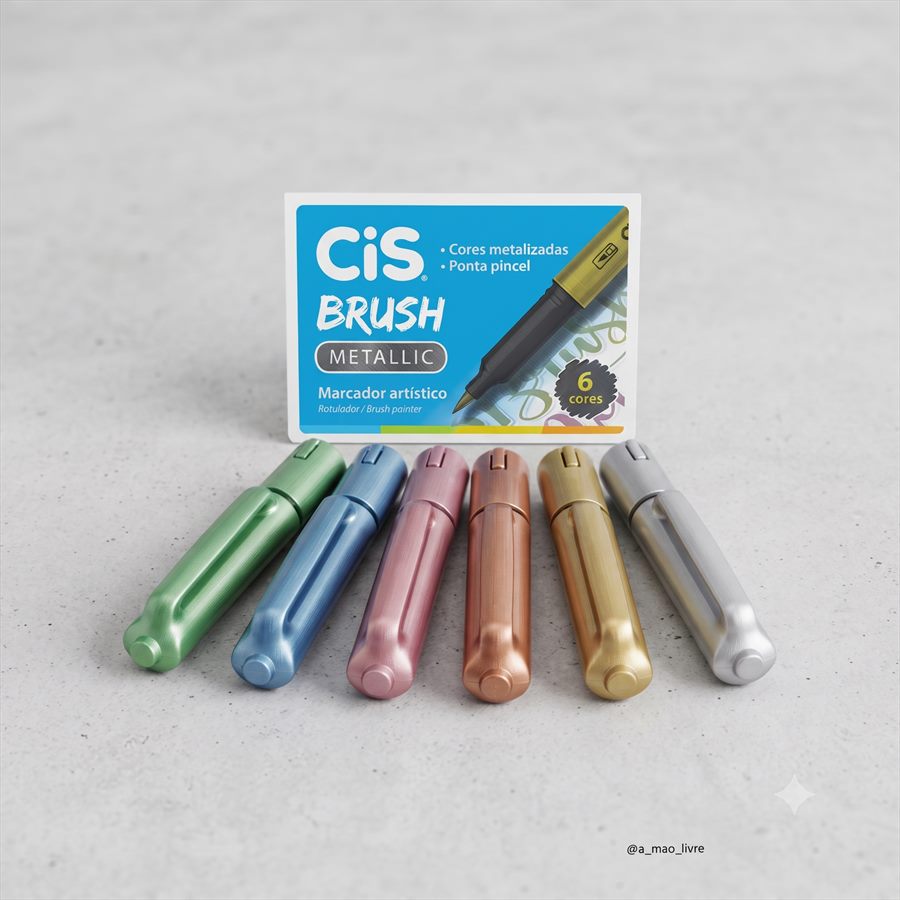 Canetas CIS Brush Metallic